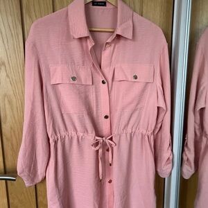 Women's Pink Button-Down Shirt